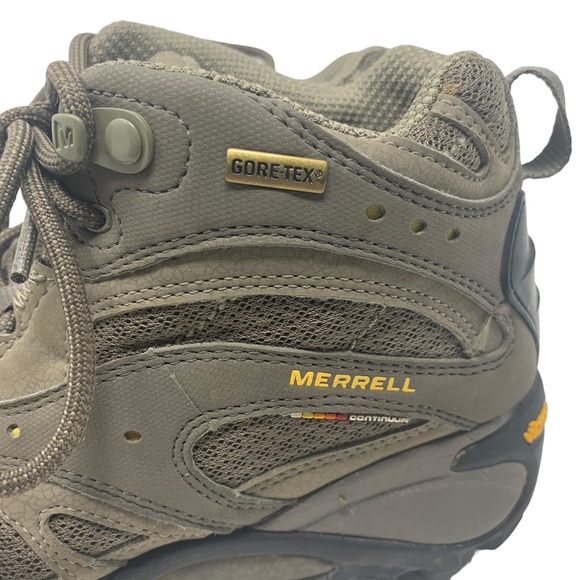 Merrell Vibram Gore-Tex Hiking Boots Olive Khaki Waterproof Trail Shoes 8 - Picture 15 of 15